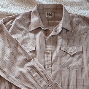 Ely Cattleman Tan Plaid Men's Shirt